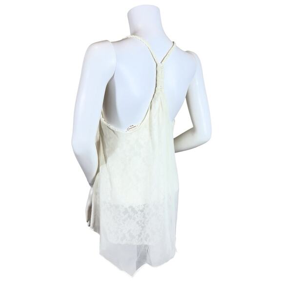 Miss Me Double Layer Lace Sequin Cream Top SZ M $89 - Picture 5 of 11